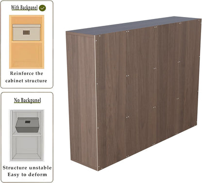 12-Cube Storage Shelf Bookcase - Wooden 3-Tier Floor Standing Open Bookshelf for Home and Office