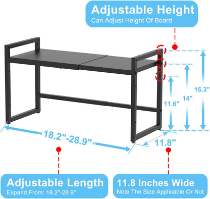 Expandable Metal Storage Shelves,110LBS Heavy Duty Shelving Units and Storage For Small Appliance