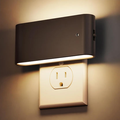 Briignite Night Lights Plug into Wall, 2 Pack, LED Night Light with Dusk to Dawn Light Sensor