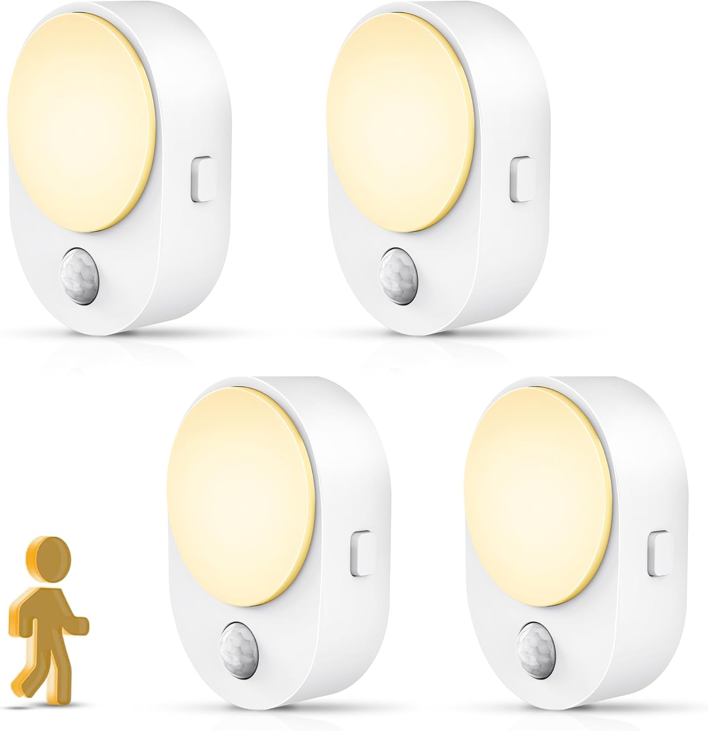 L LOHAS LED Plug in Night Light with Motion Sensor and Dusk to Dawn Sensor,[4-PACK] Night Lights