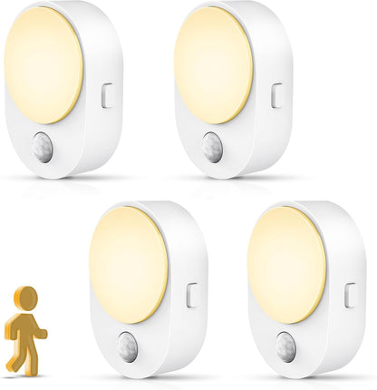 L LOHAS LED Plug in Night Light with Motion Sensor and Dusk to Dawn Sensor,[4-PACK] Night Lights
