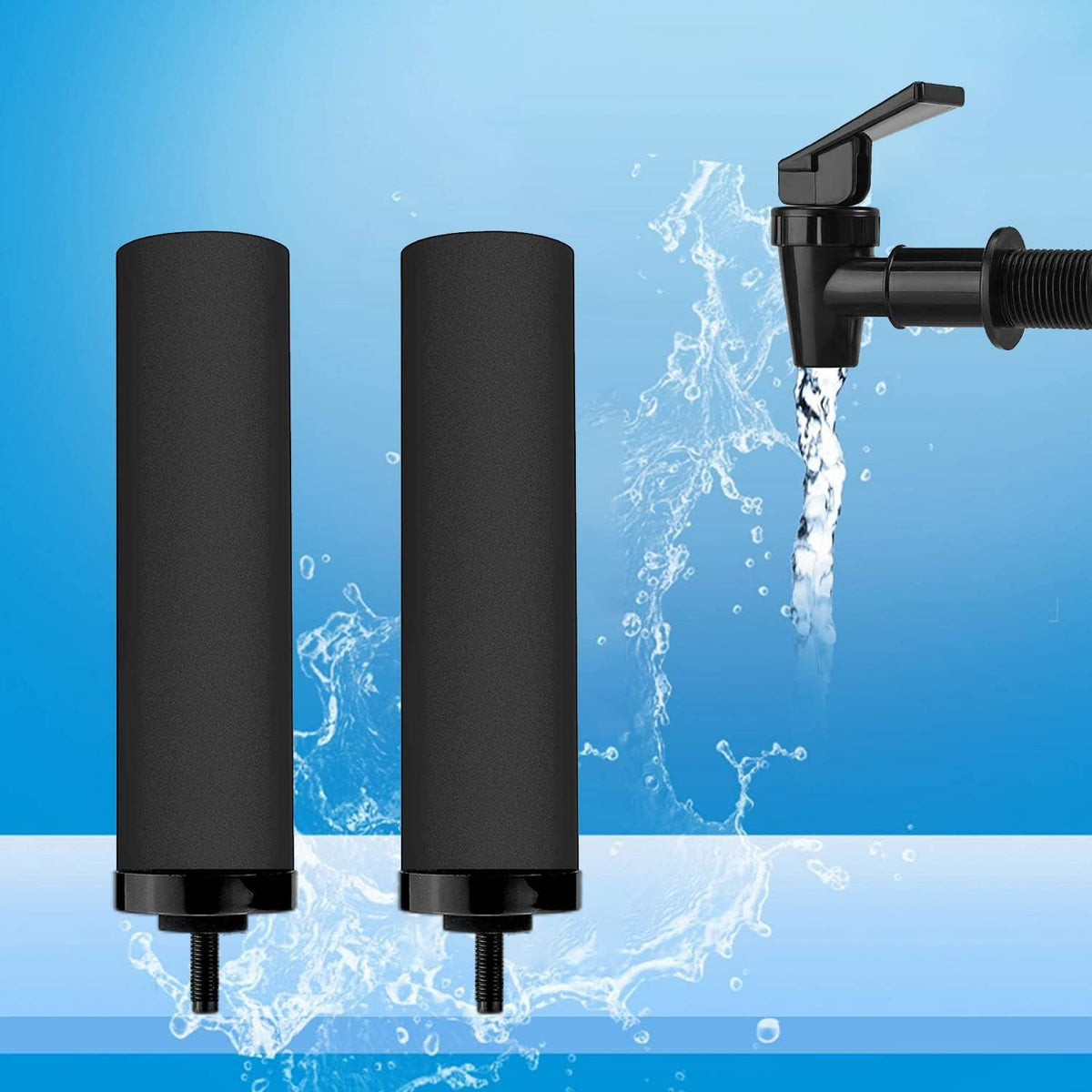 Huining 4PCS Black Filters for Purification Unit Filter Replacement Household Bucket Filtration