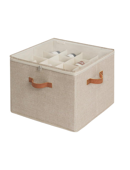 StorageWorks 16-Pair Closet Shoe Organizer with Adjustable Dividers, Taupe
