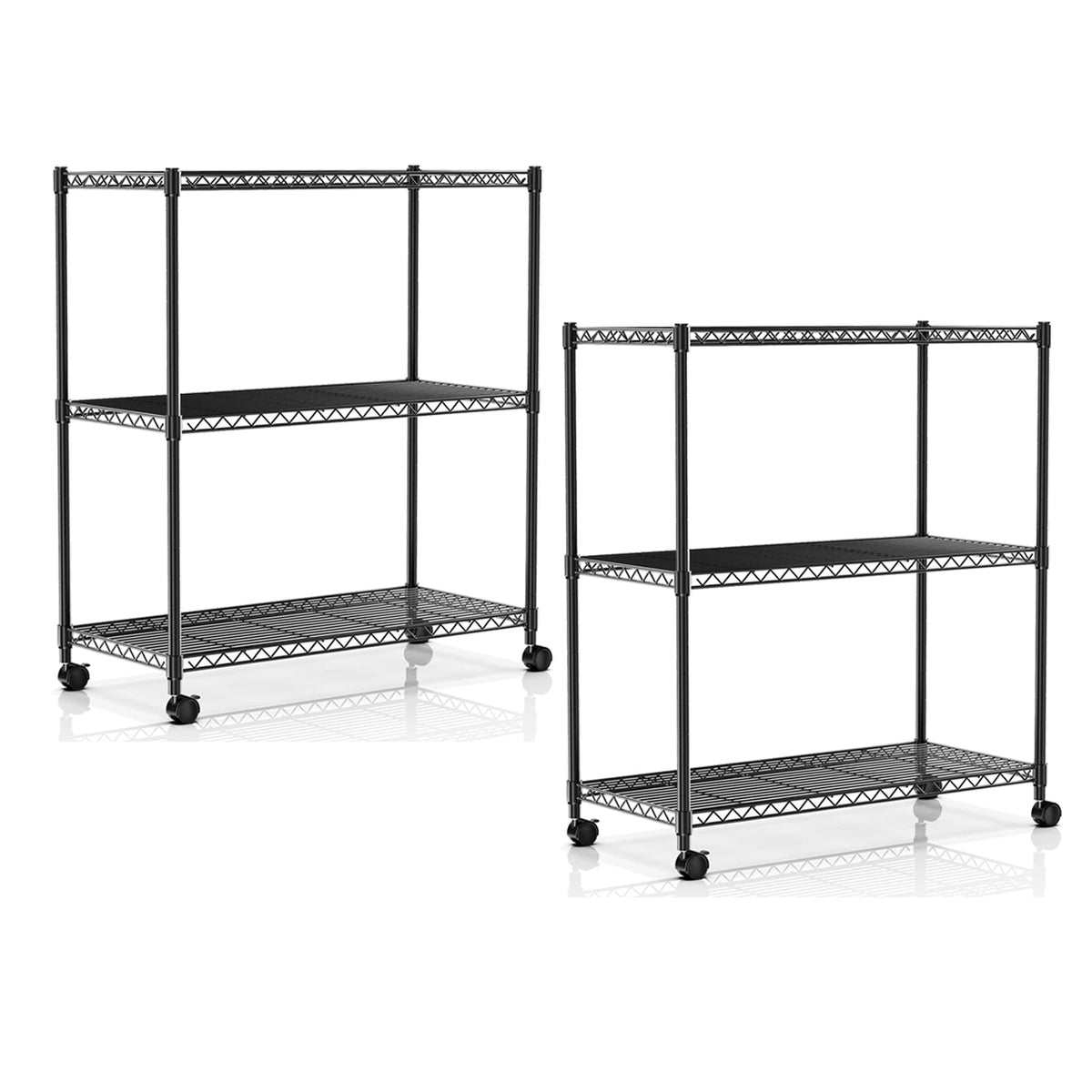 Simple Deluxe Heavy Duty 3-Tier Storage Shelves 750Lb Capacity, 24.02" D x 13.78" W x 29.92" H