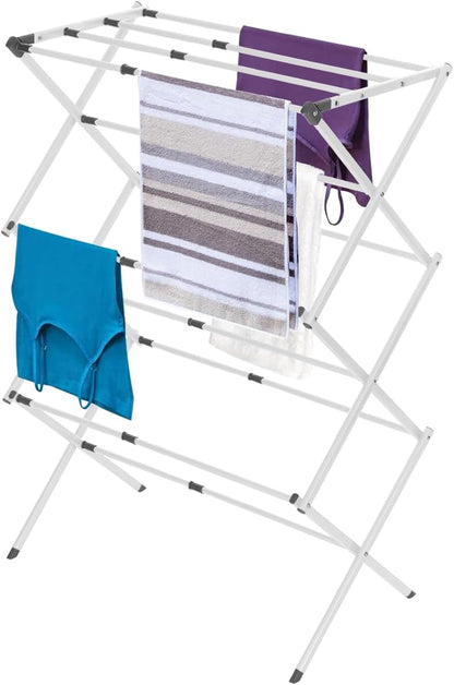 BLACK+DECKER 3 Tier Expandable Collapsing Foldable Laundry Rack for Air Drying Clothing, Space