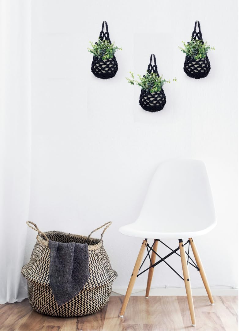 3PK Wall Planters for Indoor Plants, Macrame Plant Hanger | Wall Planter, Plant Hanger, Hanging