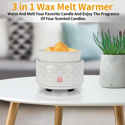 kobodon Ceramic Wax Melt Warmer - 3-in-1Electric Wax Warmer-Fragrance Candle Burner for Scented Wax