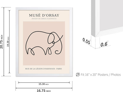 Poster Master Vintage Poster - Retro One Line Elephant Drawing Print - Elephant Art - Minimal Gift