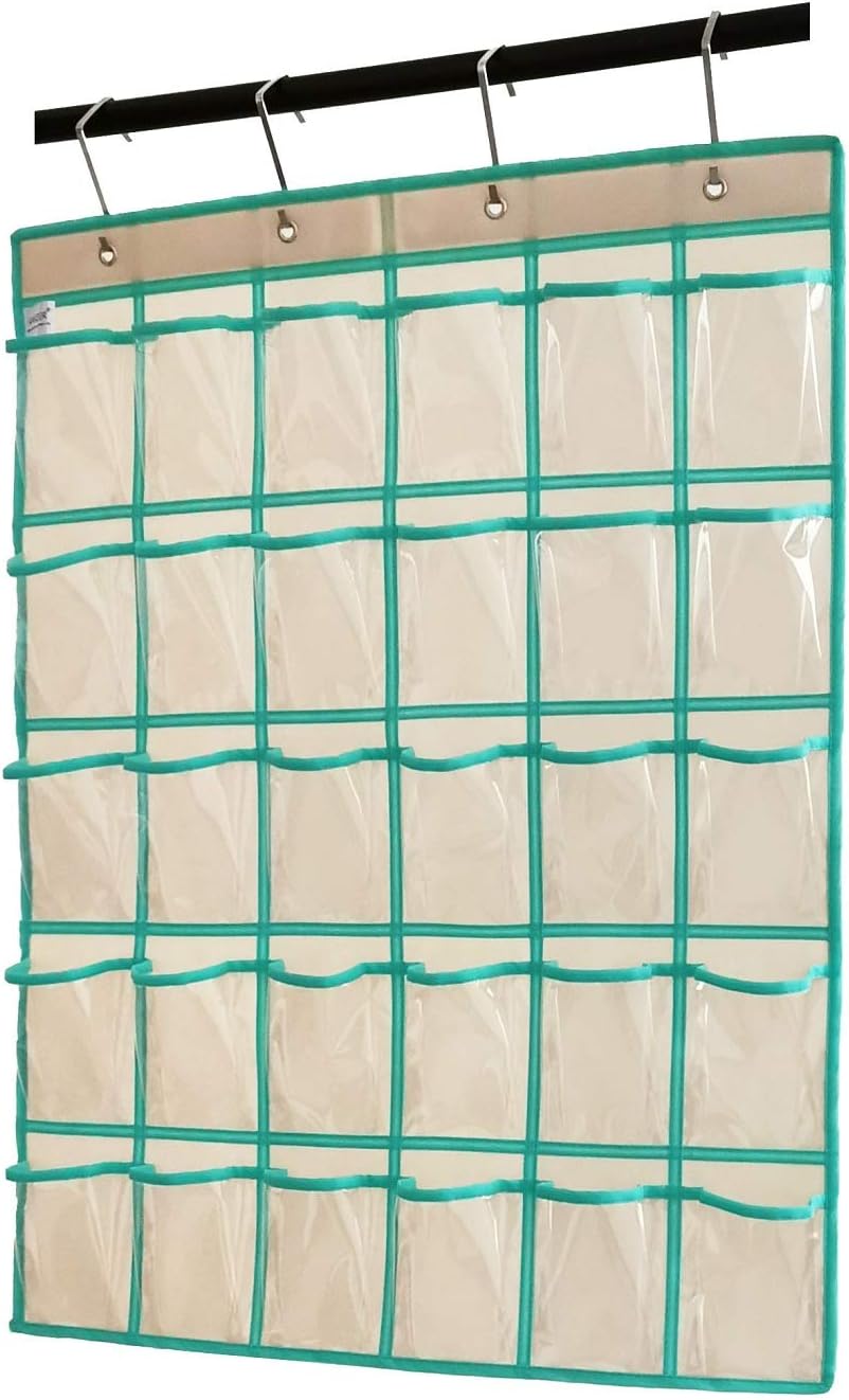 Classroom Pocket Chart for Phone Calculator Holder Over The Door Hanging Closet Jewelry Organizer
