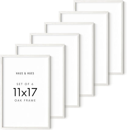 HAUS AND HUES Set of 6 11x17 Picture Frame - 11x17 Frames Wood Picture Frames, Collage Picture