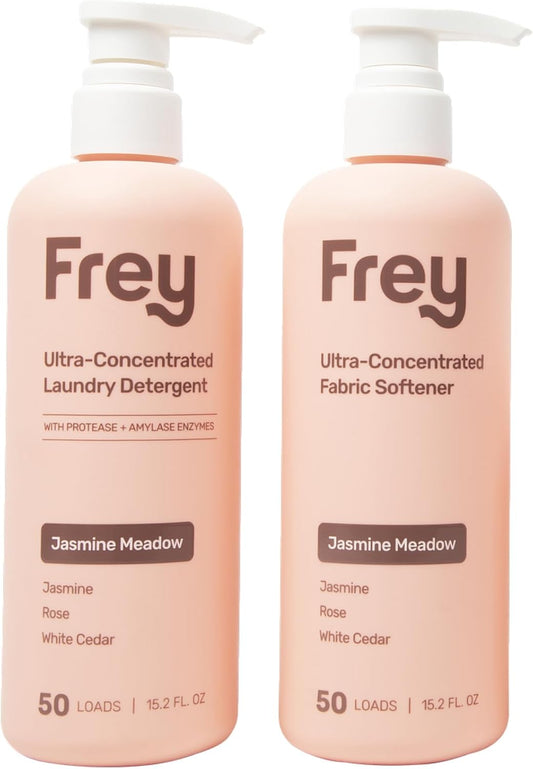 FREY Concentrated Liquid Laundry Detergent | Formulated for Sensitive Skin & HE Washers | Removes