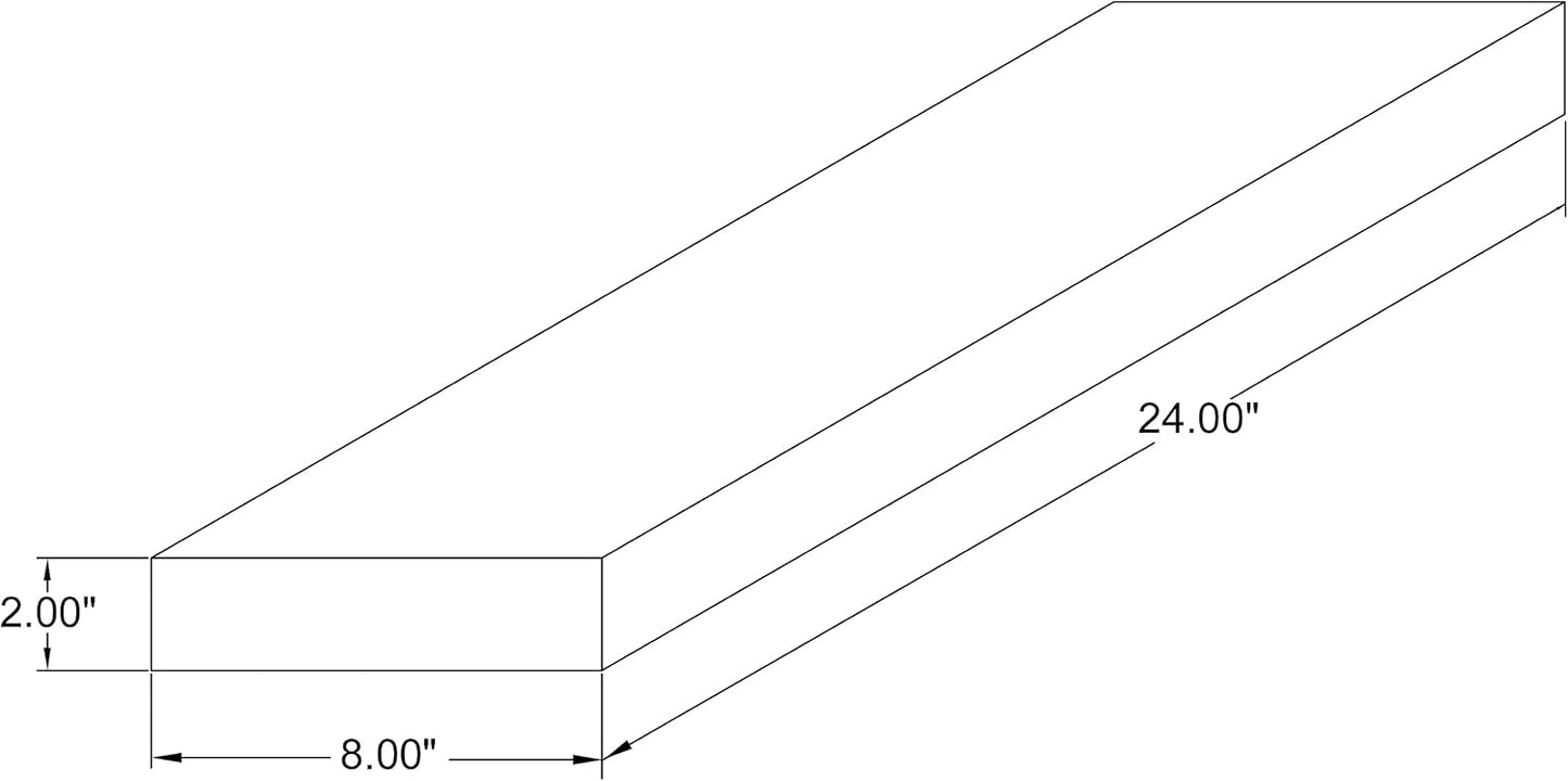 joelsantiques - 24 Inch Wooden Floating Shelves for Wall - 24x8x2 in - Made of Natural Wood - Short