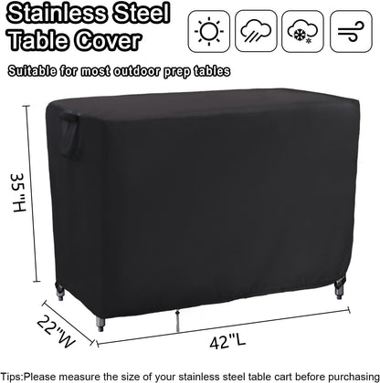 Kingling Outdoor Table Cover 42 Inch, Waterproof Prep Table Covers Bar Table Protection Cover for
