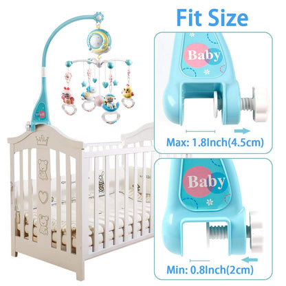 Mini Tudou Baby Musical Mobile Crib with Music and Lights, Timing Function, Projection, Take-Along
