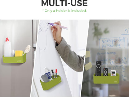 loukin Magnetic and Adhesive Marker Holder, Dry Erase Accessory Tray, Magnetic Storage Organizer