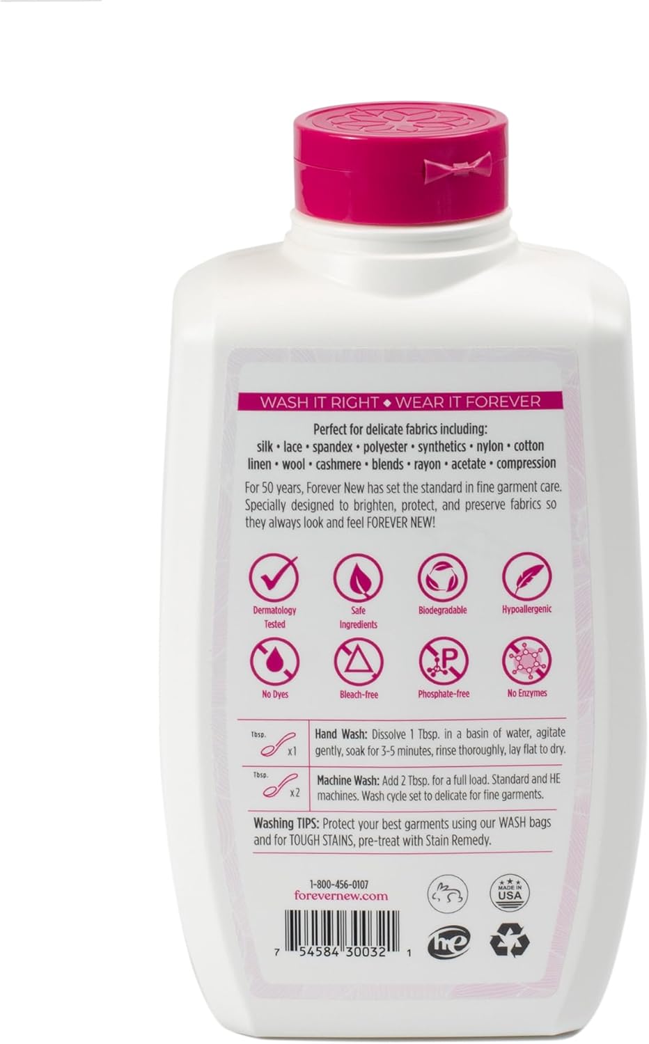 FOREVER NEW Liquid Laundry Detergent – Nontoxic Hypoallergenic Laundry Soap, Safe for Colors &