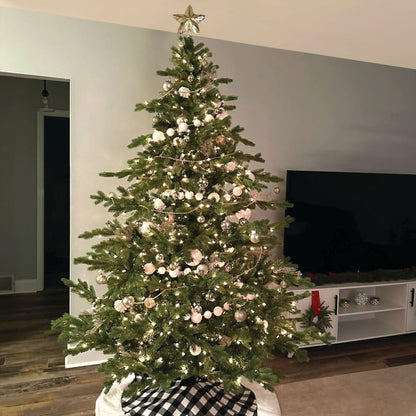 Fraser Hill Farm 6.5-Ft. Foxtail Pine Artificial Christmas Tree with Warm White LED Lights and