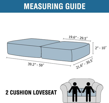H.VERSAILTEX Velvet Stretch Couch Cushion Cover Plush Cushion Slipcover for Chair Loveseat Sofa