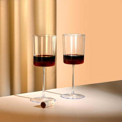 Ciaell 12 Pack Clear Plastic Wine Glasses - 14Oz Plastic Wine Glasses with Stem - Disposable