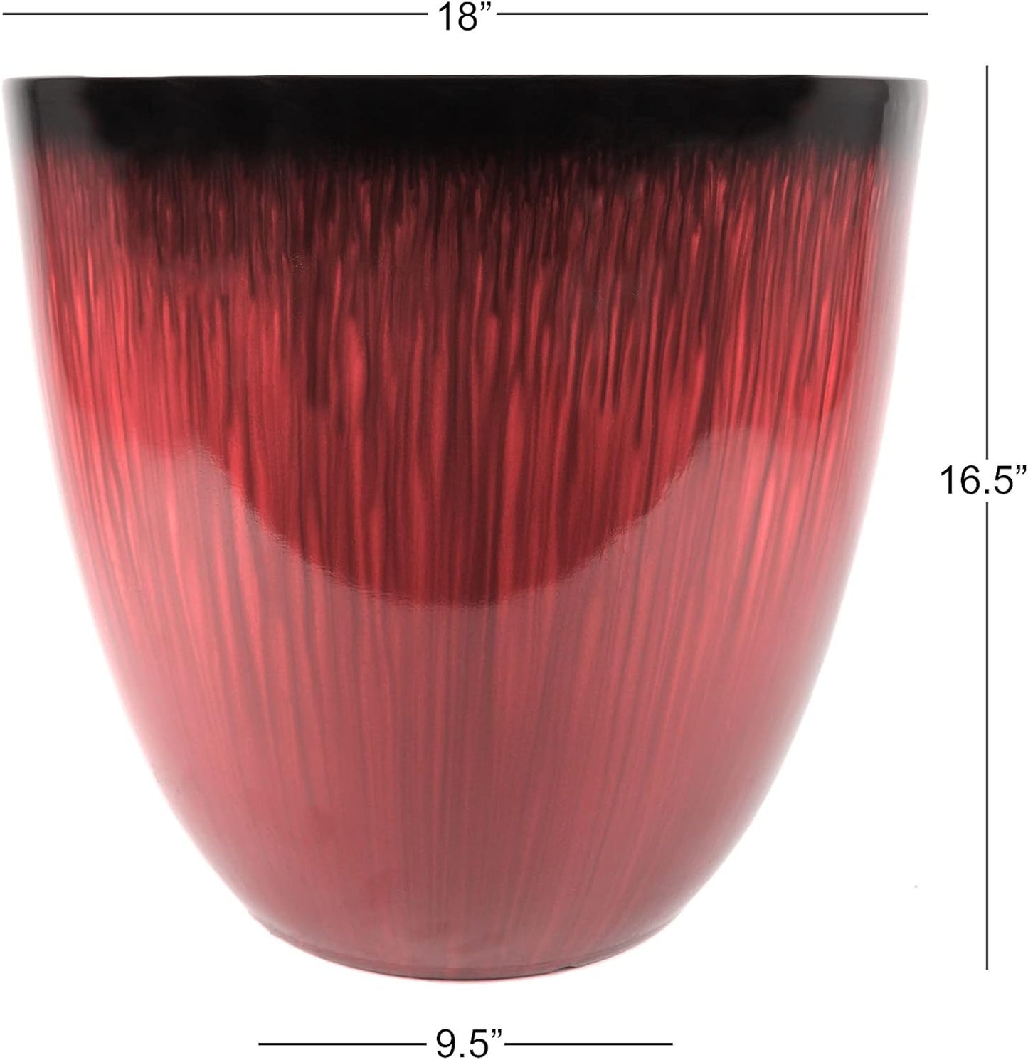 (EPR18-105 Large Egg Shaped Planter - Modern Indoor & Outdoor Decorative Flower Pot/Box (18 Inch