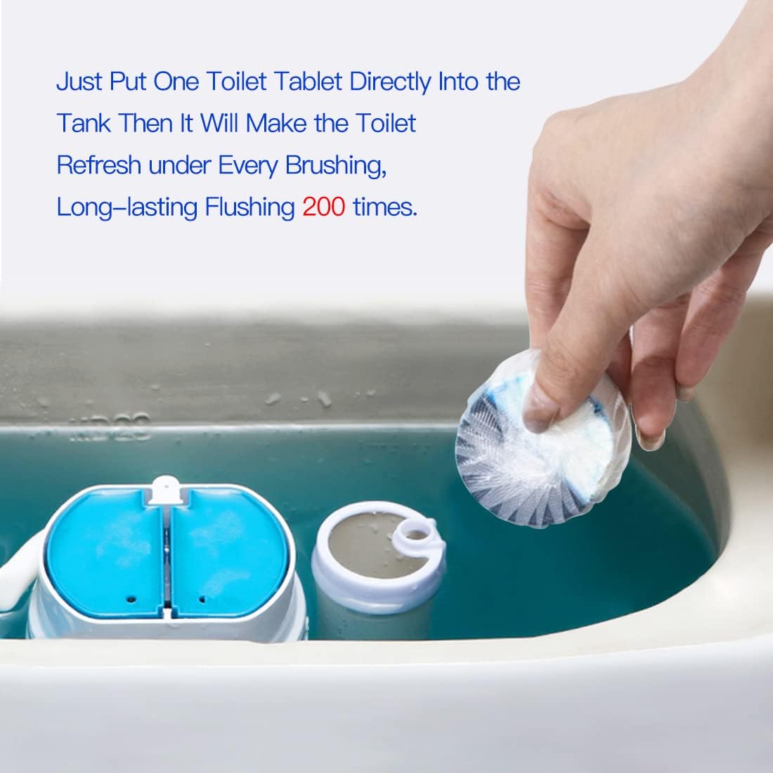 KIISIISO Commercial Household Bathroom Cleaners, 28 Pack Toilet Bowl Cleaner Tablets, Automatic