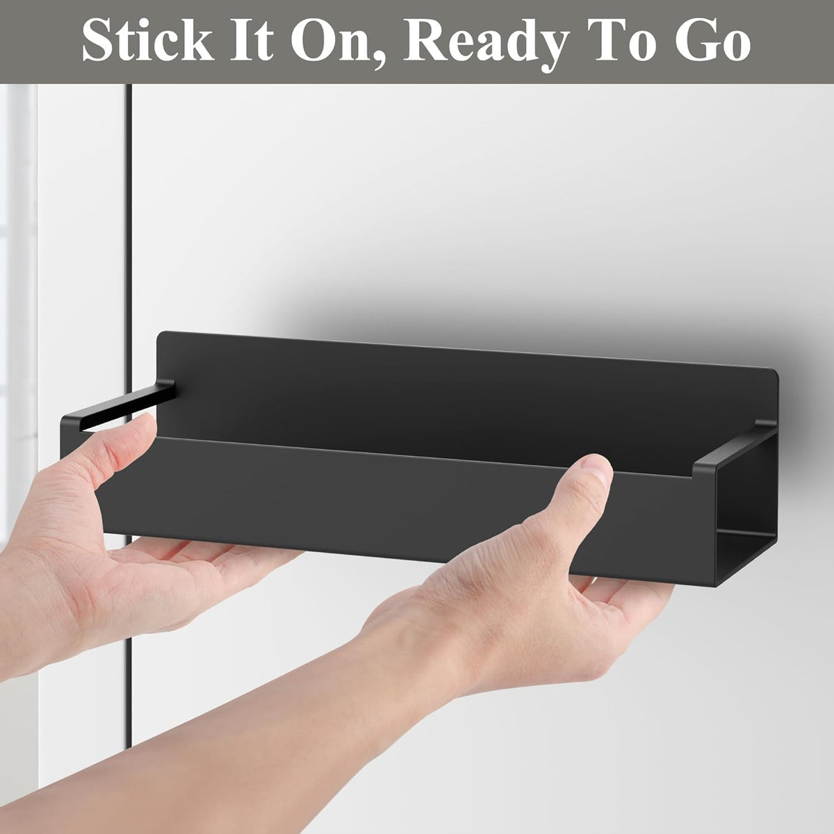 6 Pack Magnetic Spice Rack Organizer for Refrigerator and Oven, Black Fridge Organizers and Storage
