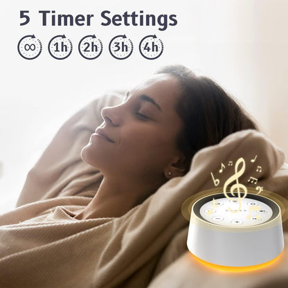 Brown Noise Sound Machine with 30 Soothing Sounds 12 Colors Night Light White Noise Machine for