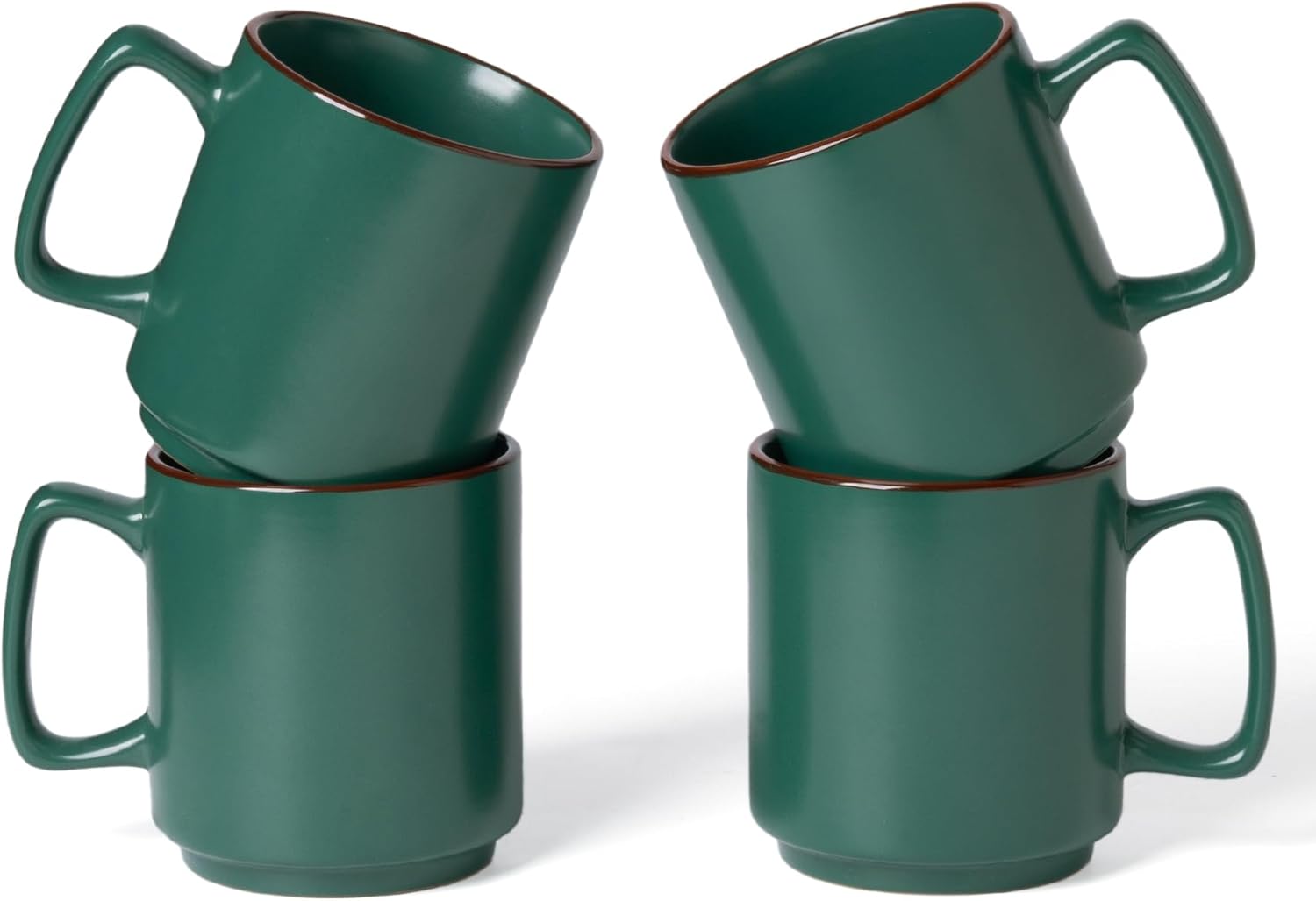 famiware Coffee Mugs Set of 4, Nebula 14oz Coffee Mugs, Ceramic Cup Set with Handle for Latte, Tea