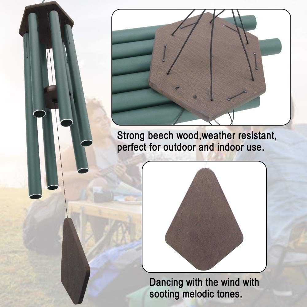 Wind Chimes Outdoor Large Deep Tone, 44 Inches Sympathy Wind Chimes Tuned Soothing Melody, Memorial