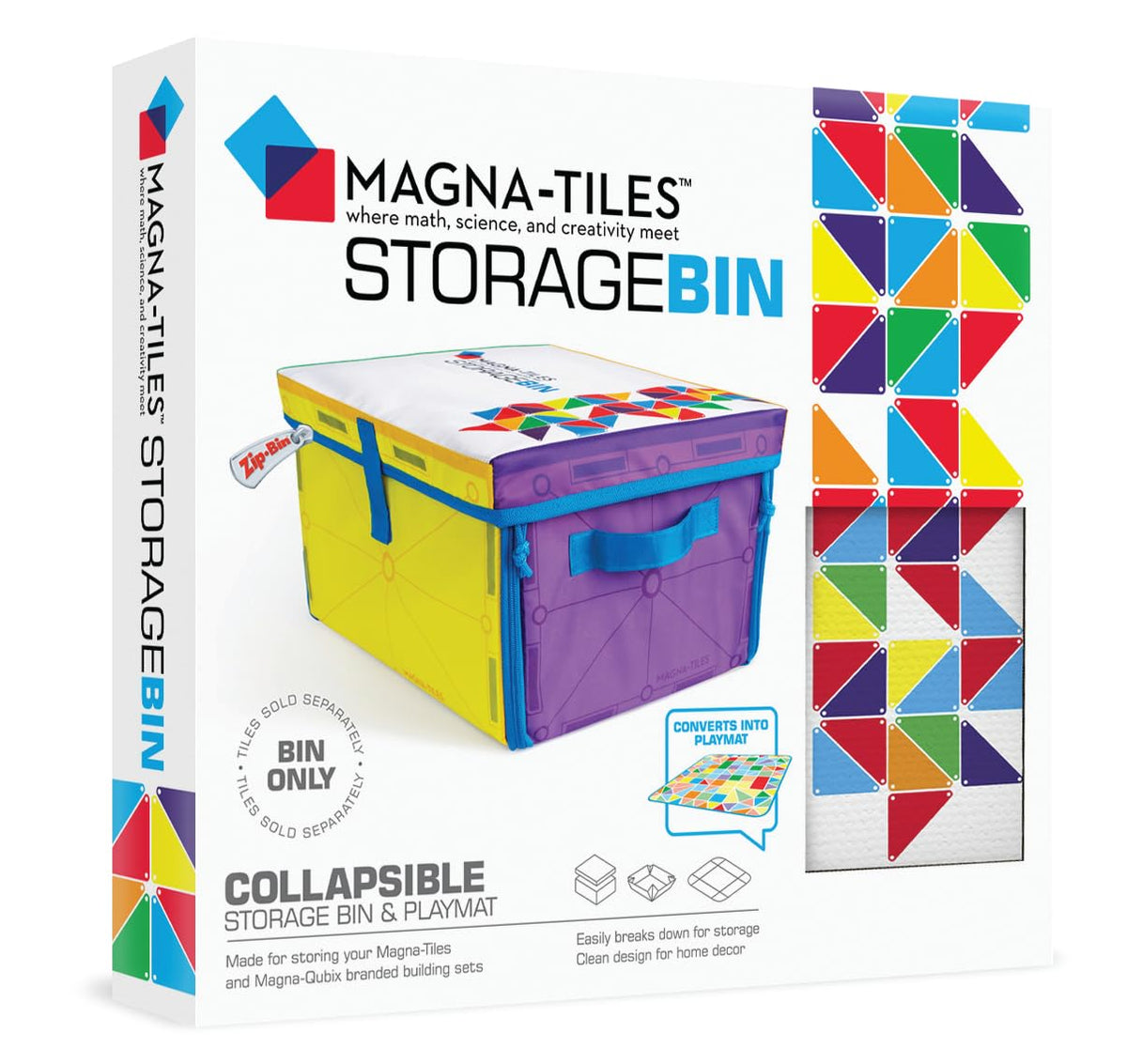 MAGNA-TILES Storage Bin & Interactive Play-Mat, The Original Magnetic Building Brand