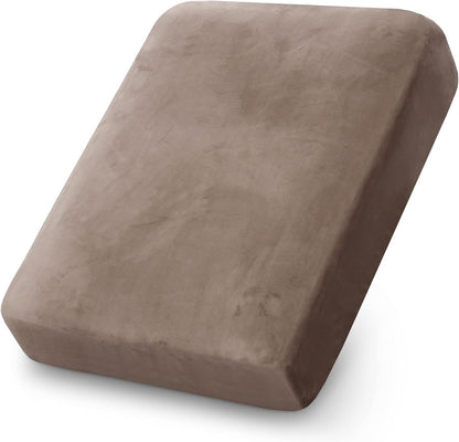 PrinceDeco Velvet Stretch Couch Cushion Cover Soft Cushion Slipcover for Chair Cushion Furniture