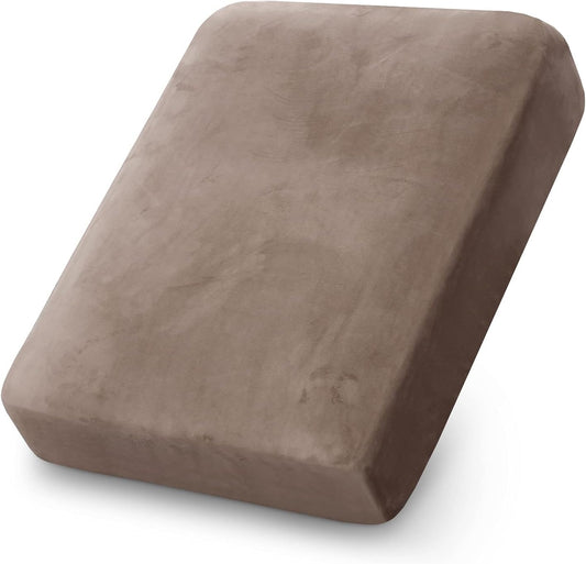 PrinceDeco Velvet Stretch Couch Cushion Cover Soft Cushion Slipcover for Chair Cushion Furniture