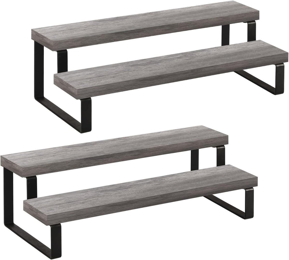 YINMIT Wooden Display Riser Stand, Tiered Perfume and Cologne Organizer Stand, 2 Tier Spice Rack