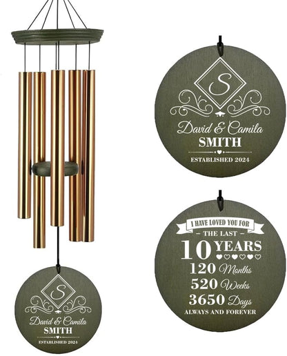 ASTARIN Personalized Wind Chimes for Anniversary, Customized Wedding, Anniversary Presents