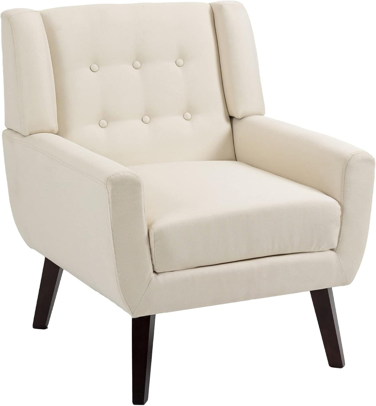 UIXE Accent Chair, Modern Upholstered Armchair in Fabric for Living Room, Comfy Club Arm Chairs