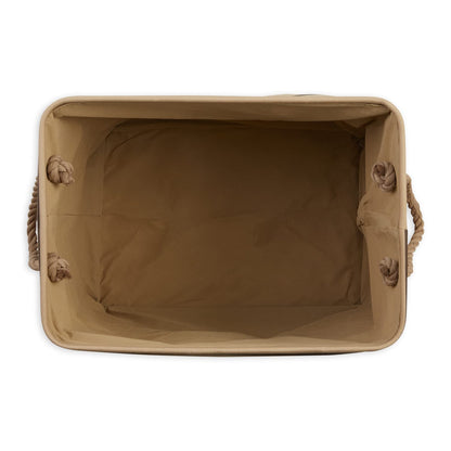 Bone Dry Pet Storage Collection Striped Paw Patch Bin, Large Rectangle, Brown