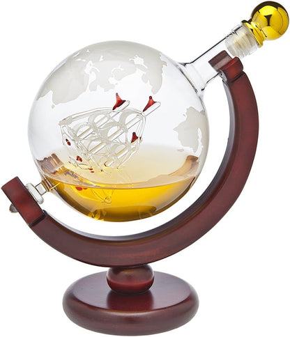Godinger Whiskey Decanter Globe - for Liquor, Scotch, Bourbon, Vodka or Wine, Gifts for Men Dad