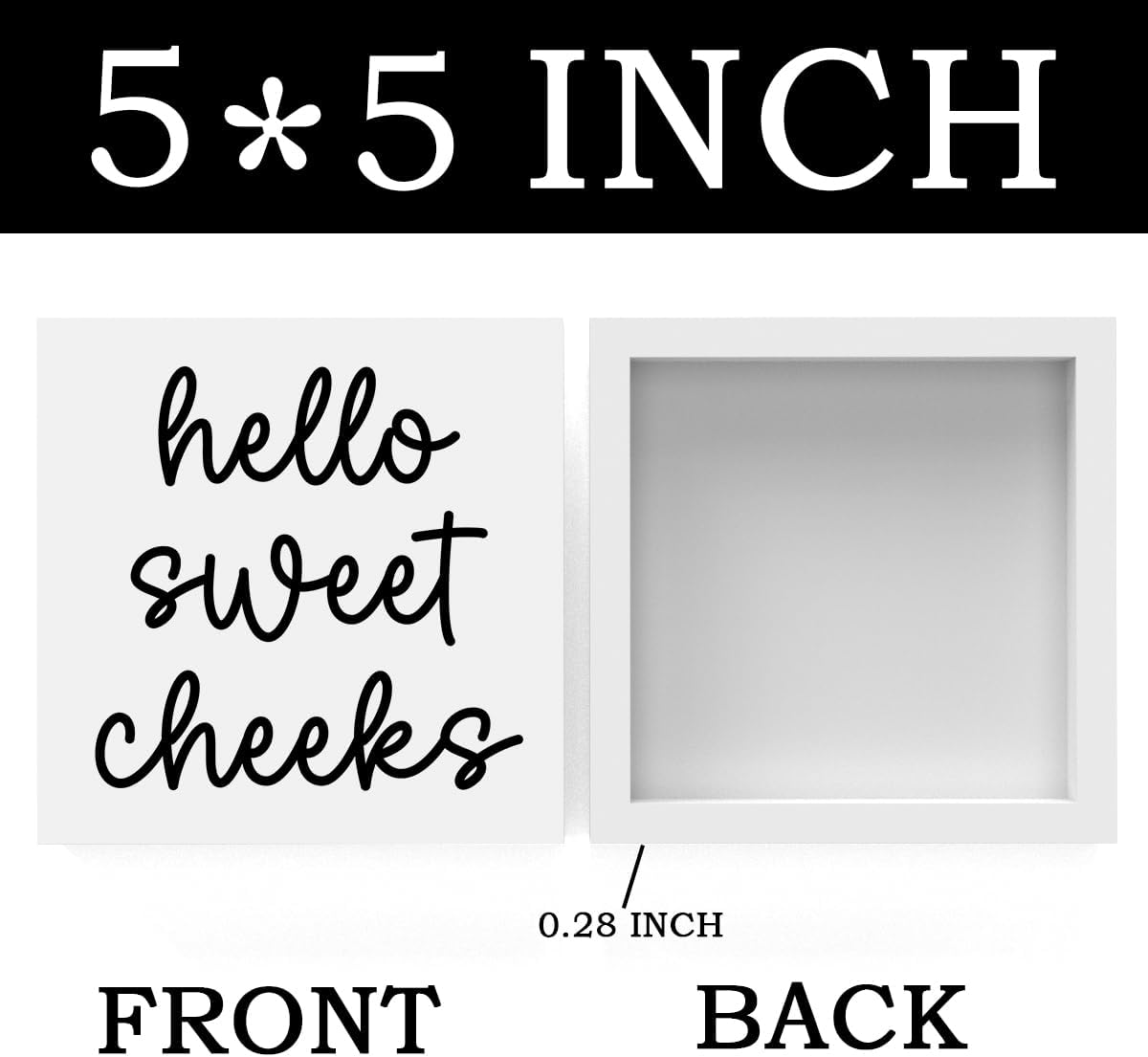 Hello Sweet Cheeks Bathroom Decor, Funny Bathroom Signs Decoration, Black and White Bathroom