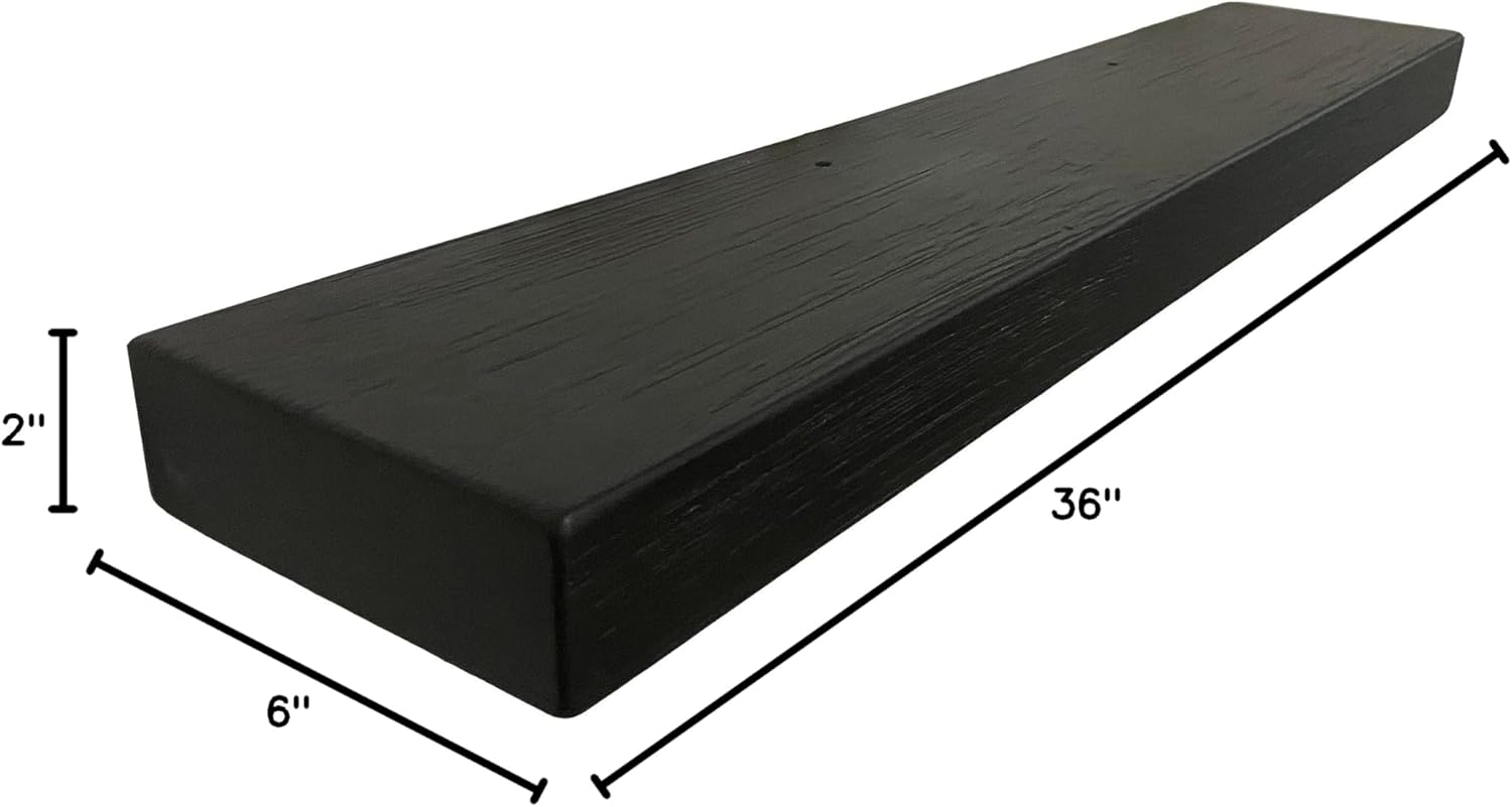 joelsantiques 36 Inch Wooden Floating Shelves for Wall - 36x6x2 in - Made of Natural Wood - Long