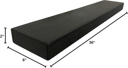 joelsantiques 36 Inch Wooden Floating Shelves for Wall - 36x6x2 in - Made of Natural Wood - Long