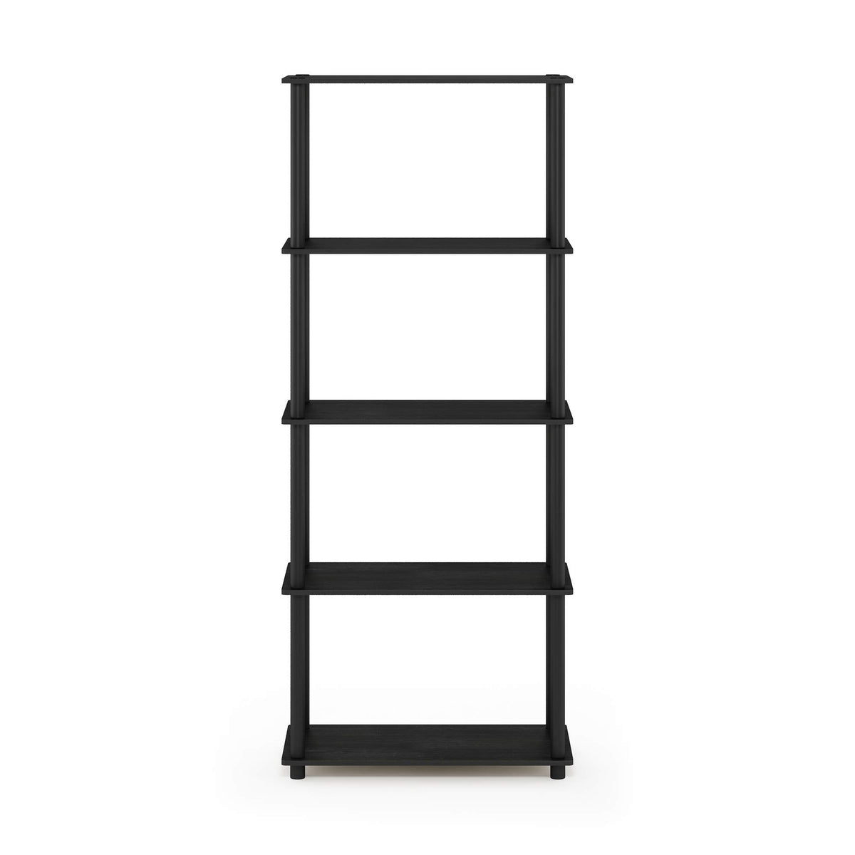 Furinno TURN-N-TUBE Storage Shelves, 5-Tier Book Shelf, Corner Shelf, Toolless Open Shelves, for
