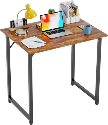 PayLessHere | 32 Inch Computer Desk | Vintage | Office Desk with Metal Frame, Adjustable Feet |