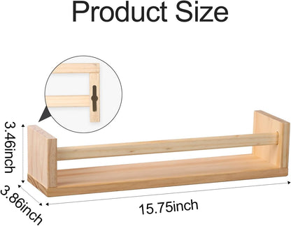 Gneric Floating Shelves for Wall, Burlywood Nursery Book Shelves, 15.7 inch Kids Bookshelf, Wall