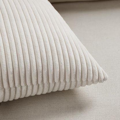 Fancy Homi 2 Packs Cream Decorative Throw Pillow Covers 20x20 Inch for Living Room Couch Bed Sofa