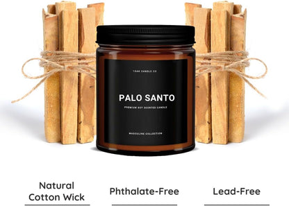 1OAK Scented Candles for Men - Palo Santo Candle - Mens Candles for Home - Masculine Candle - Long