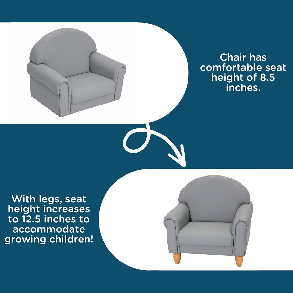 Children's Factory As We Grow Toddler Chair, Flexible Seating for Daycare or Preschool, Kids
