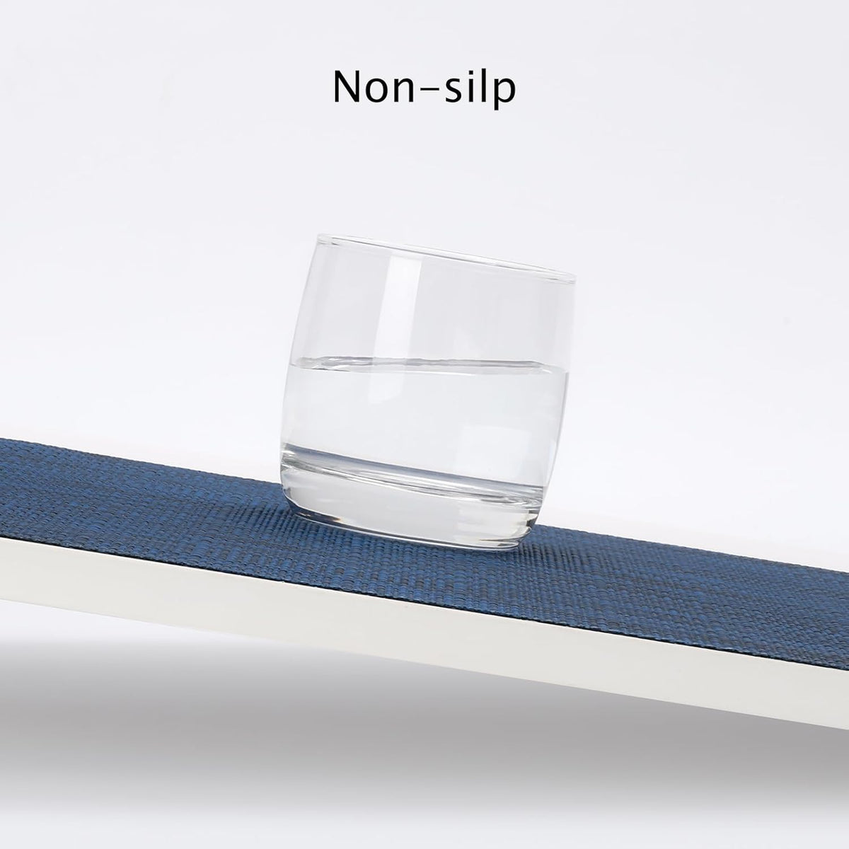 Myir JUN Placemats Set of 6, Vinyl Woven Placemats Place Mats Indoor Washable Table Mats Non-Slip