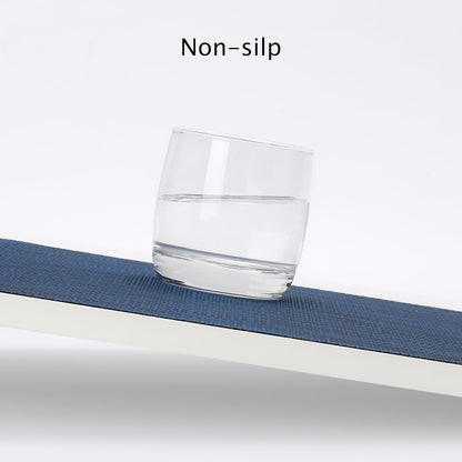 Myir JUN Placemats Set of 6, Vinyl Woven Placemats Place Mats Indoor Washable Table Mats Non-Slip
