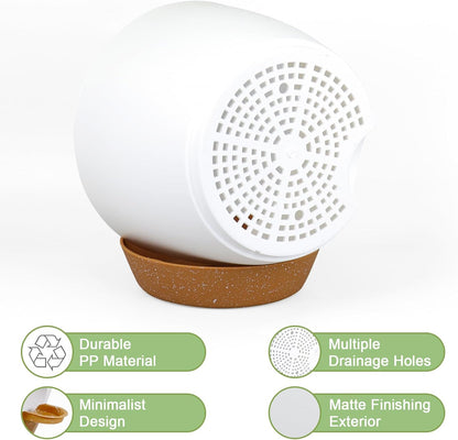 10/9/8 inch Medium Self Watering Pots, Planter, Plant Pots with Mesh Drainage Holes for Indoor