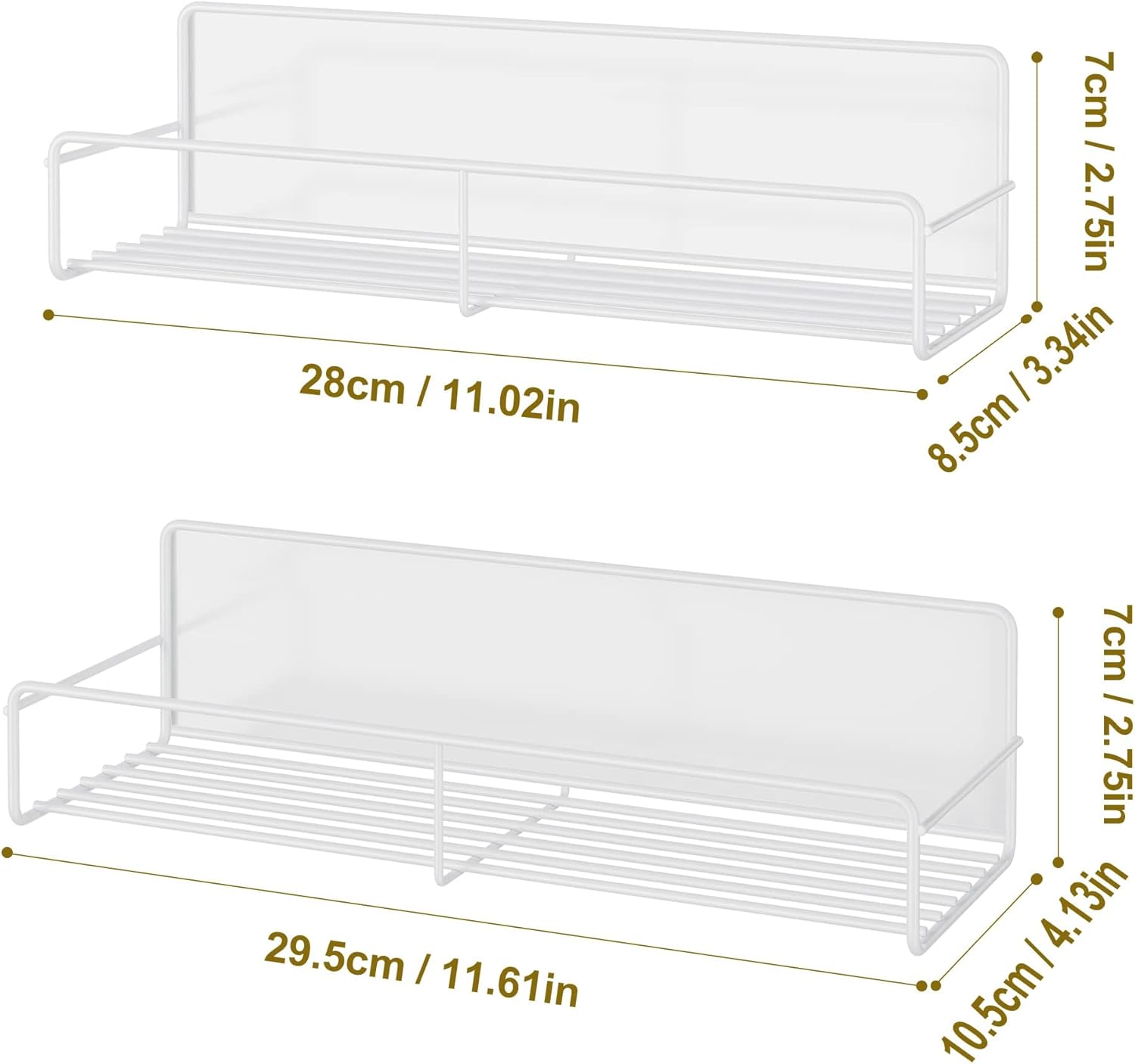 4 Pack Magnetic Spice Rack Organizer, Space Saver for Refrigerator and Microwave Oven, Metal Fridge